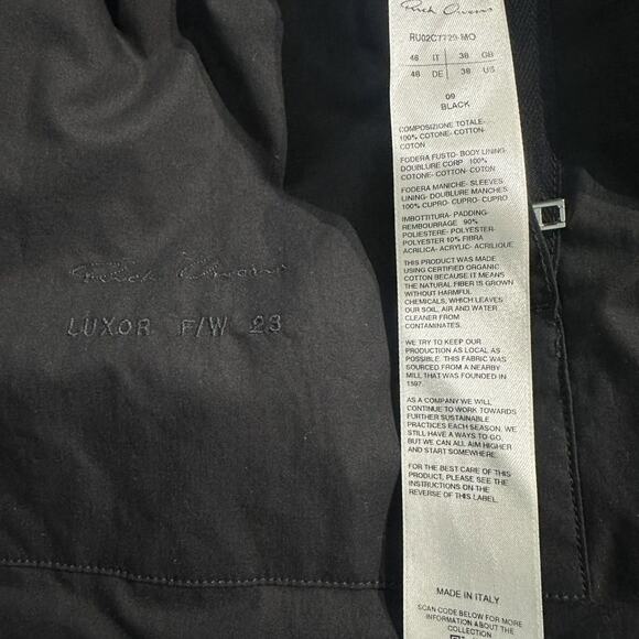 Rick Owens FW23 Luxor snap button back strap shirt - Picture 5 of 8